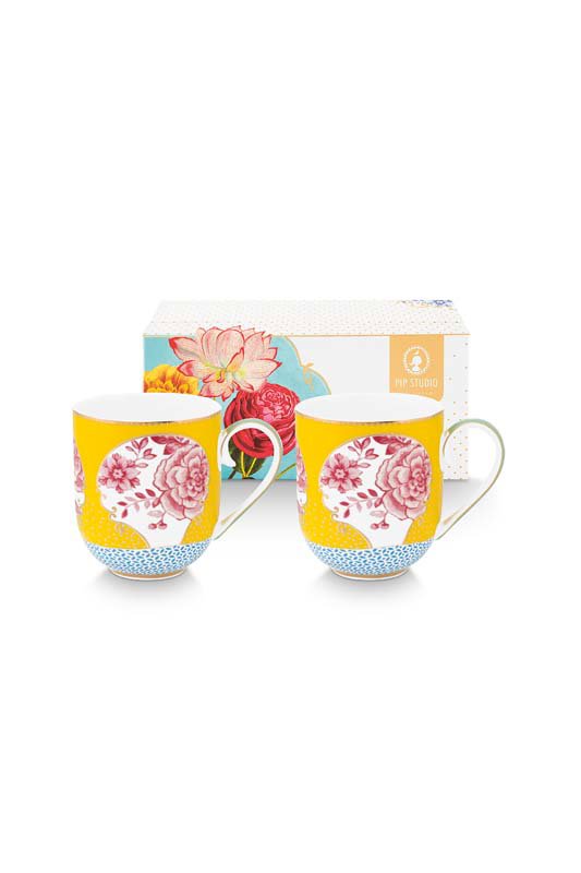 Pip Studio Mokken - Royal - Geel - 365ml - Set van 2