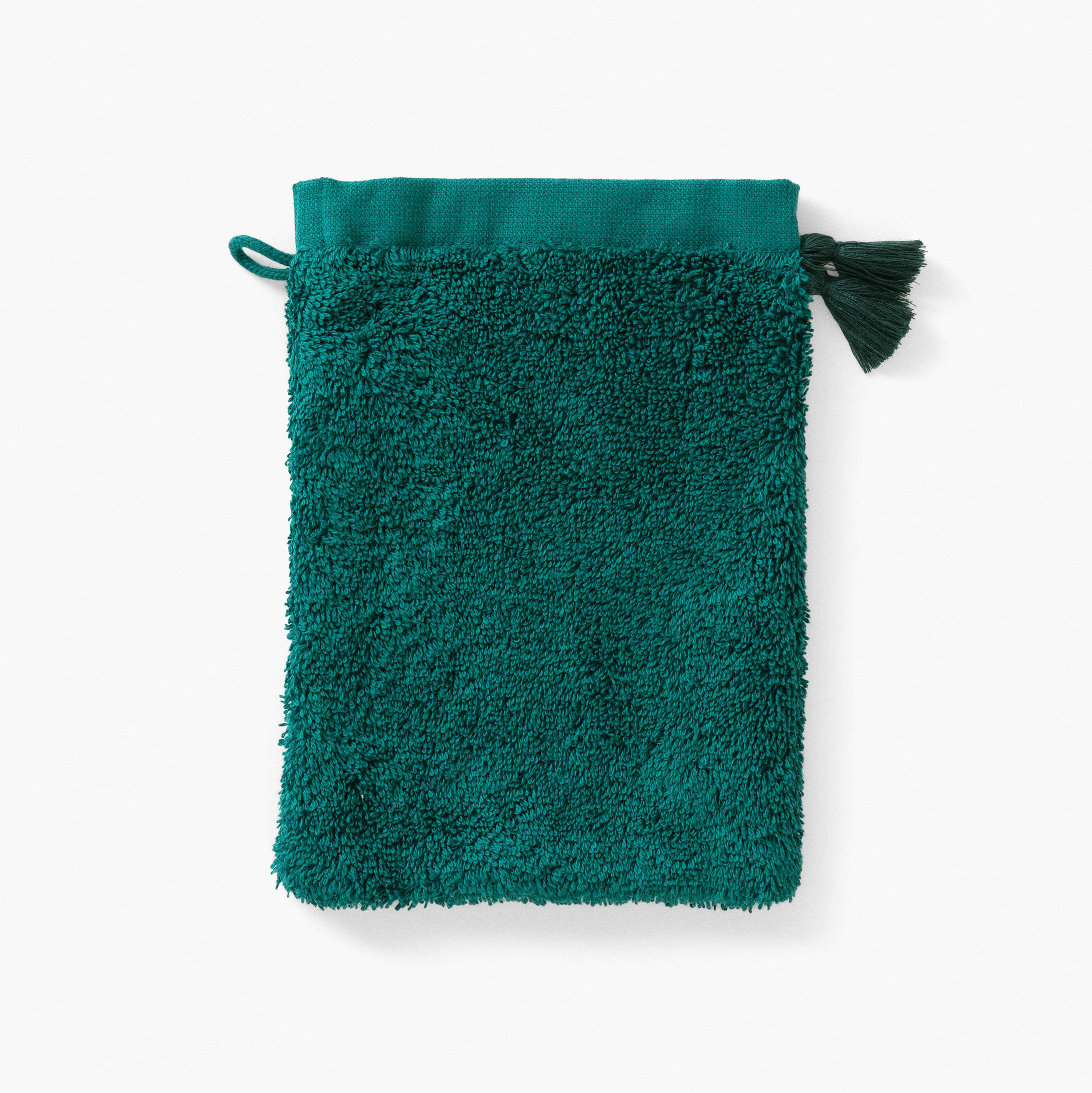 PAPYRUS - Gant de toilette coton bouclette brodé bleu 15 x 21 cm