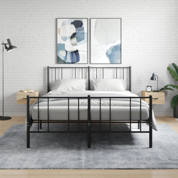 2x Szafka Nocna Wisząca Brąz Komoda Stolik Nocny Do Sypialni 35x35x20 cm