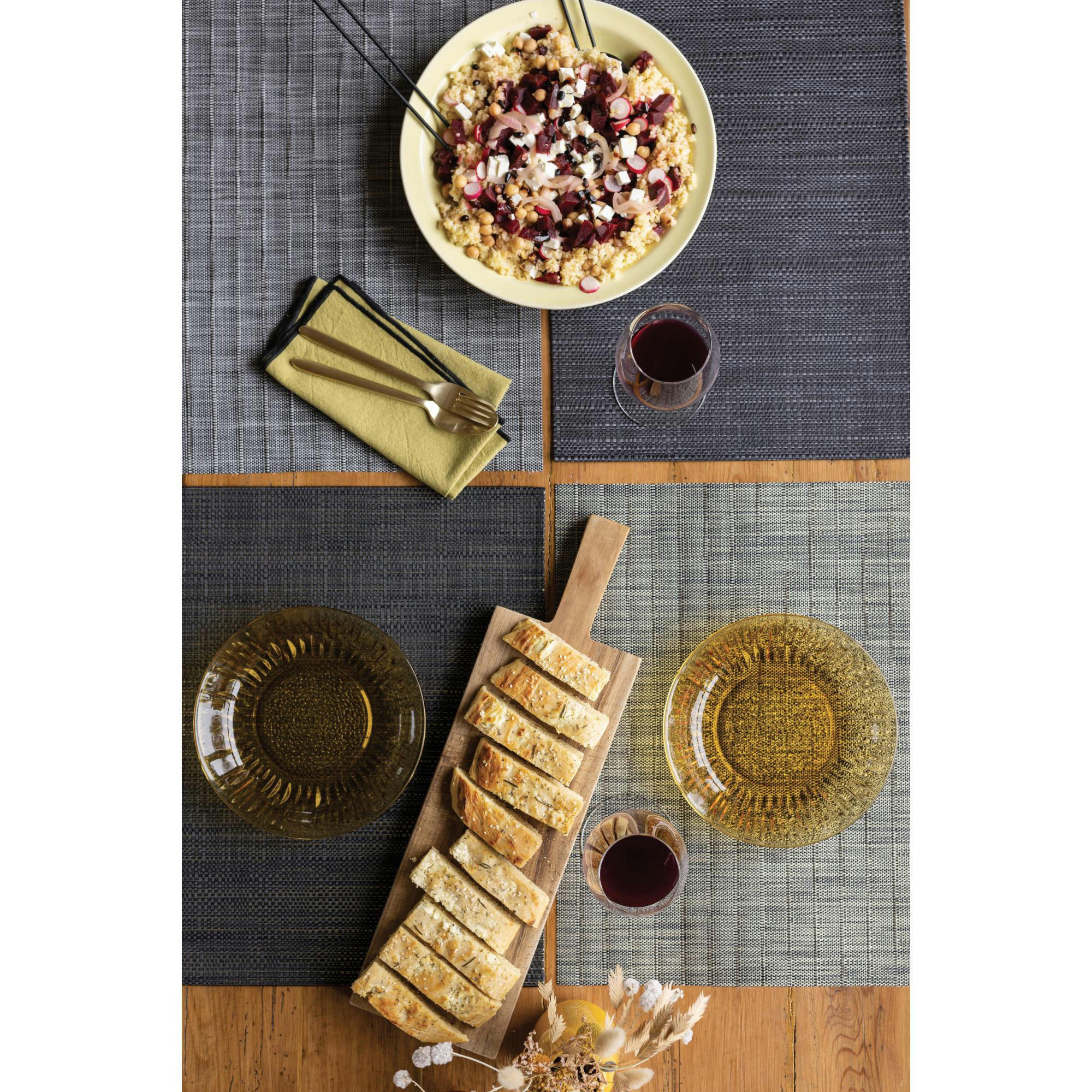 MANOKA - Set de table  en pvc ombre/or 33 x 45