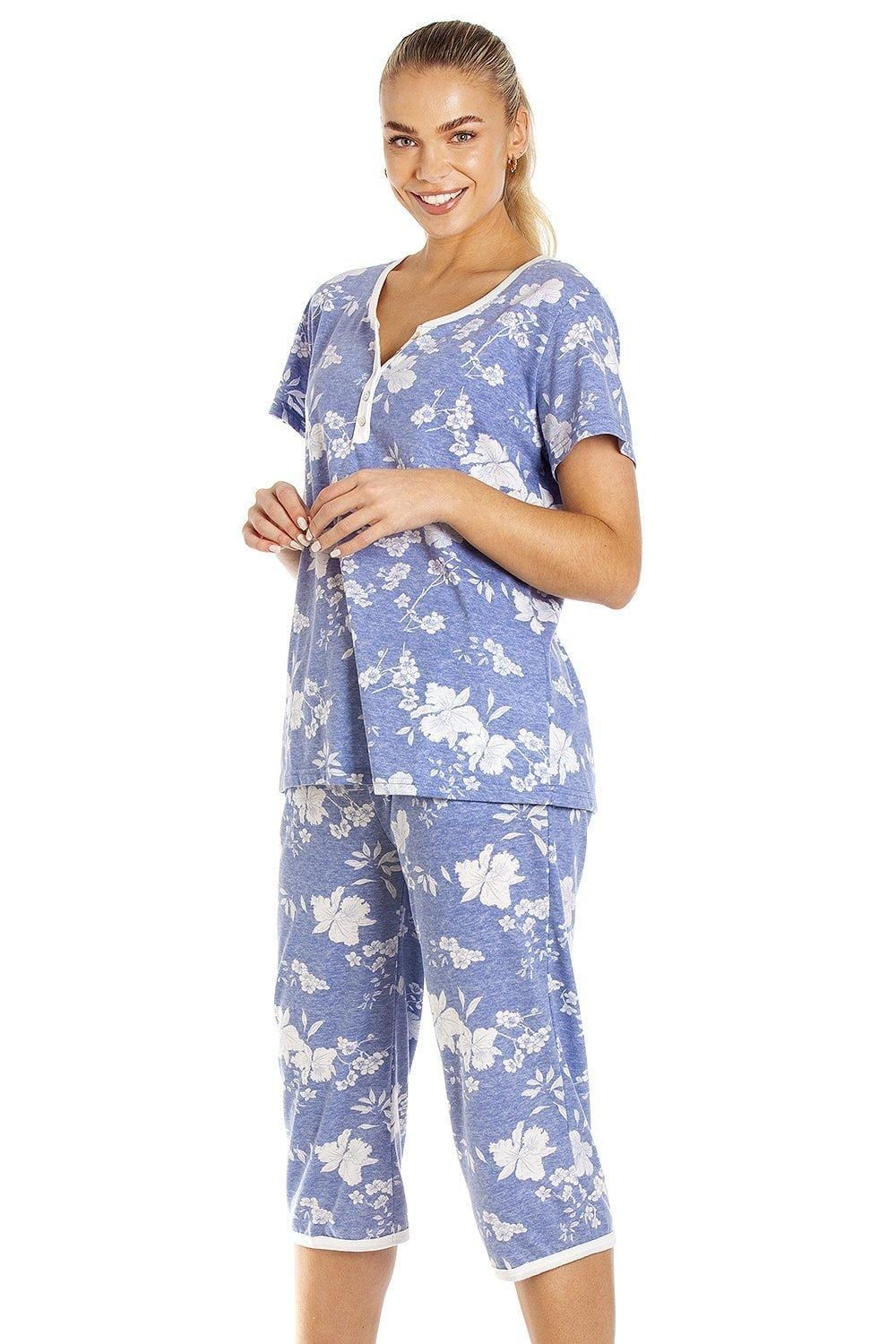 Camille Lightweight Floral Capri Pyjama Set