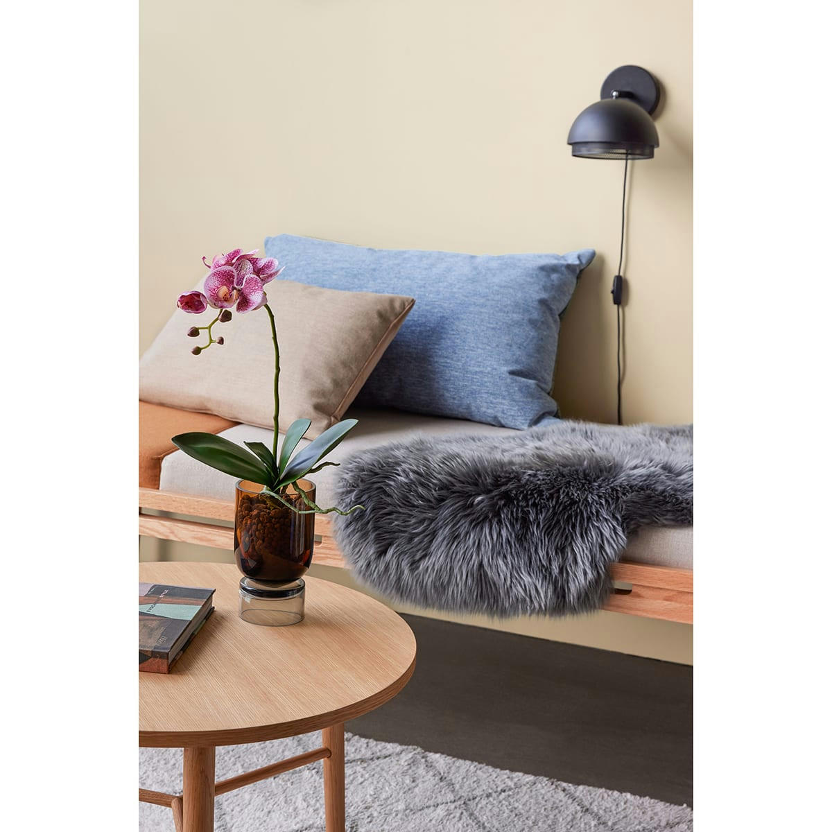 STAND - Vase en verre ambre et fumé (fait main)