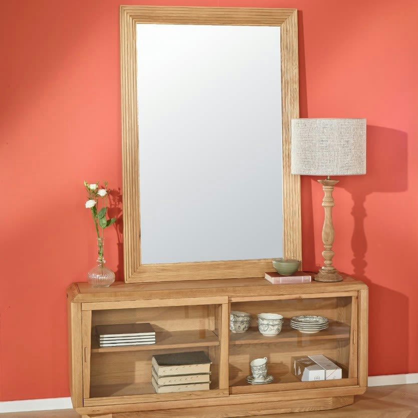 QUINCY - Miroir en chêne 150 x 100 cm