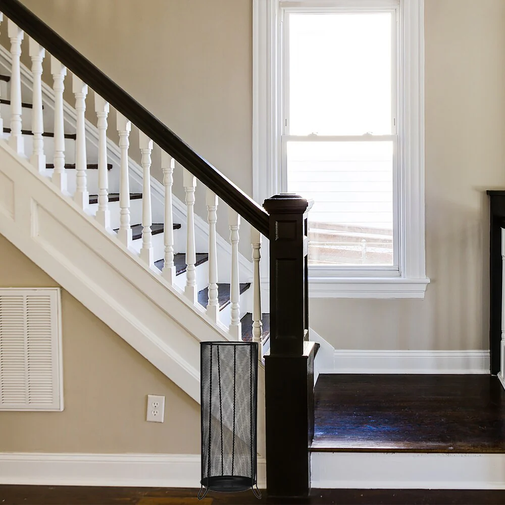 Mind Reader Metal Mesh Umbrella Holder, Black