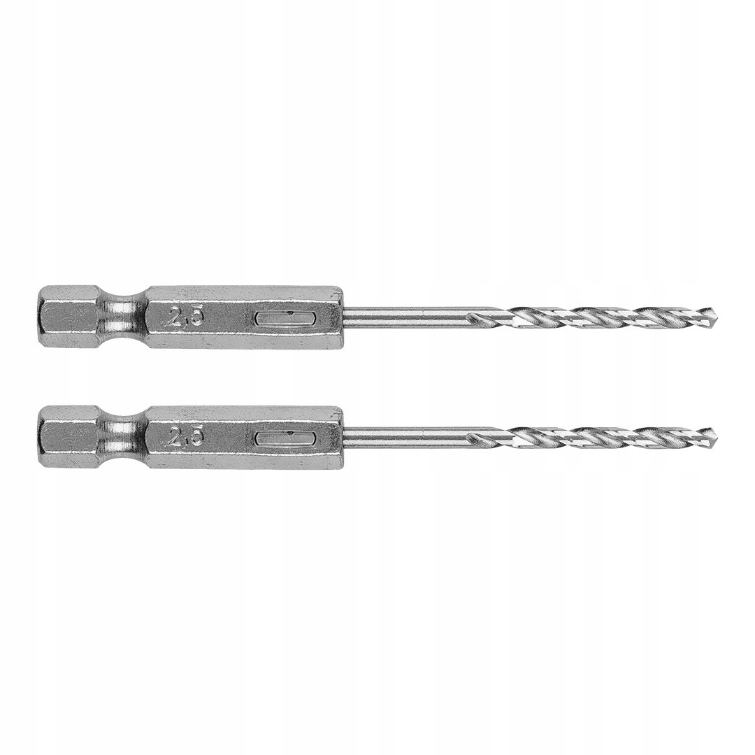 Wiertła do metalu Hex 2.5mm, 2 szt. zestaw wierteł GRAPHITE