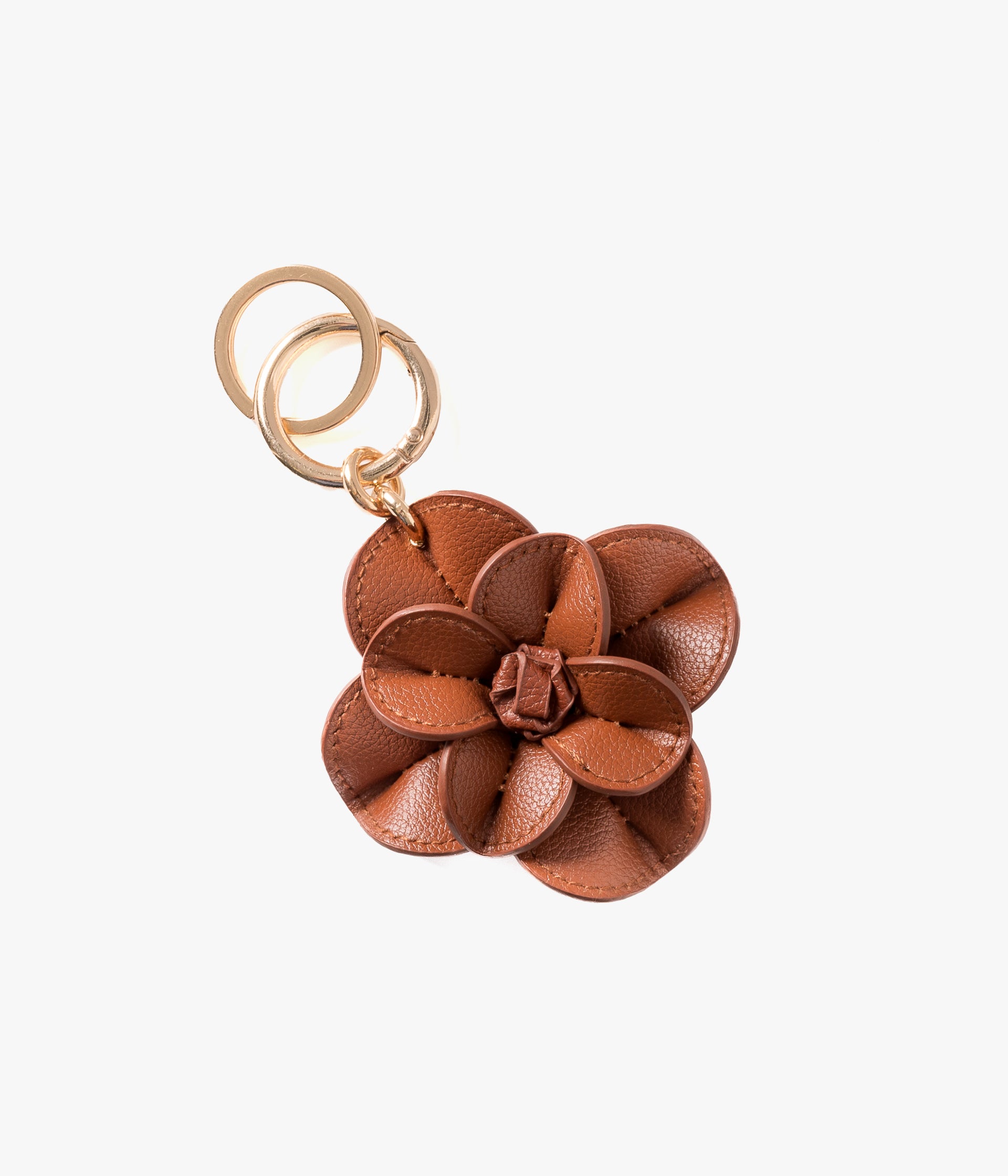 Porte-clés Flower cognac