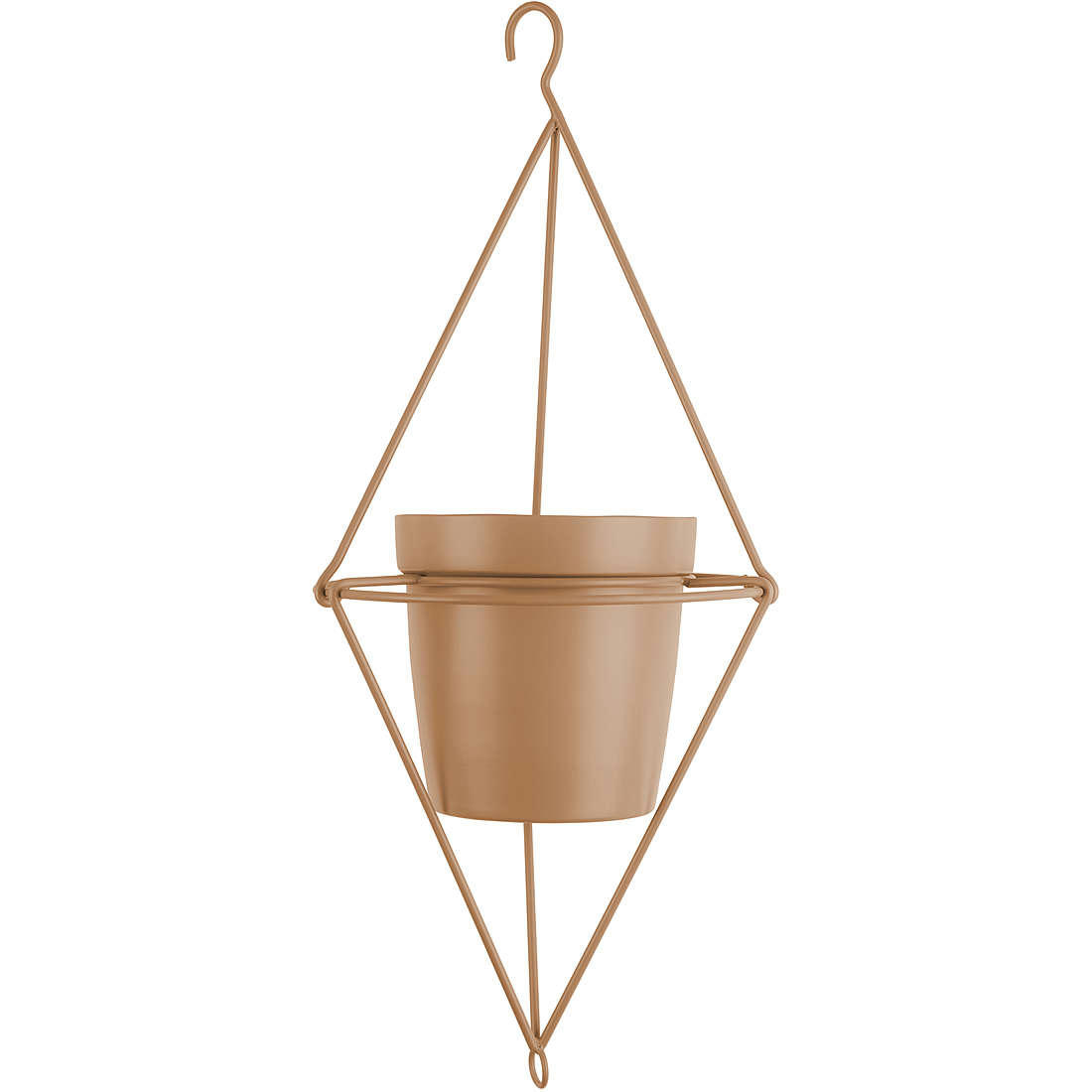 - Pot suspendu spatial marron D13cm
