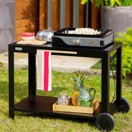 Desserte pour plancha 110 XL Noire - Le Marquier