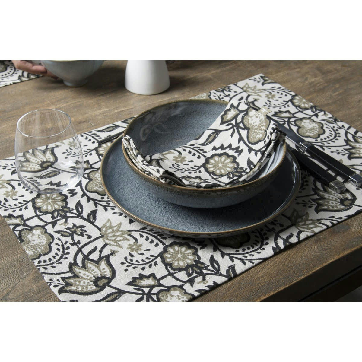 CARMA - Sets de table (x4) coton  35x45 taupe
