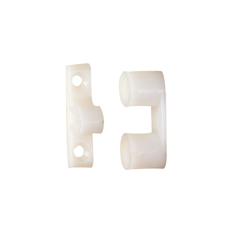 Loqueteau en nylon blanc 2 pièces TEKNIBOX