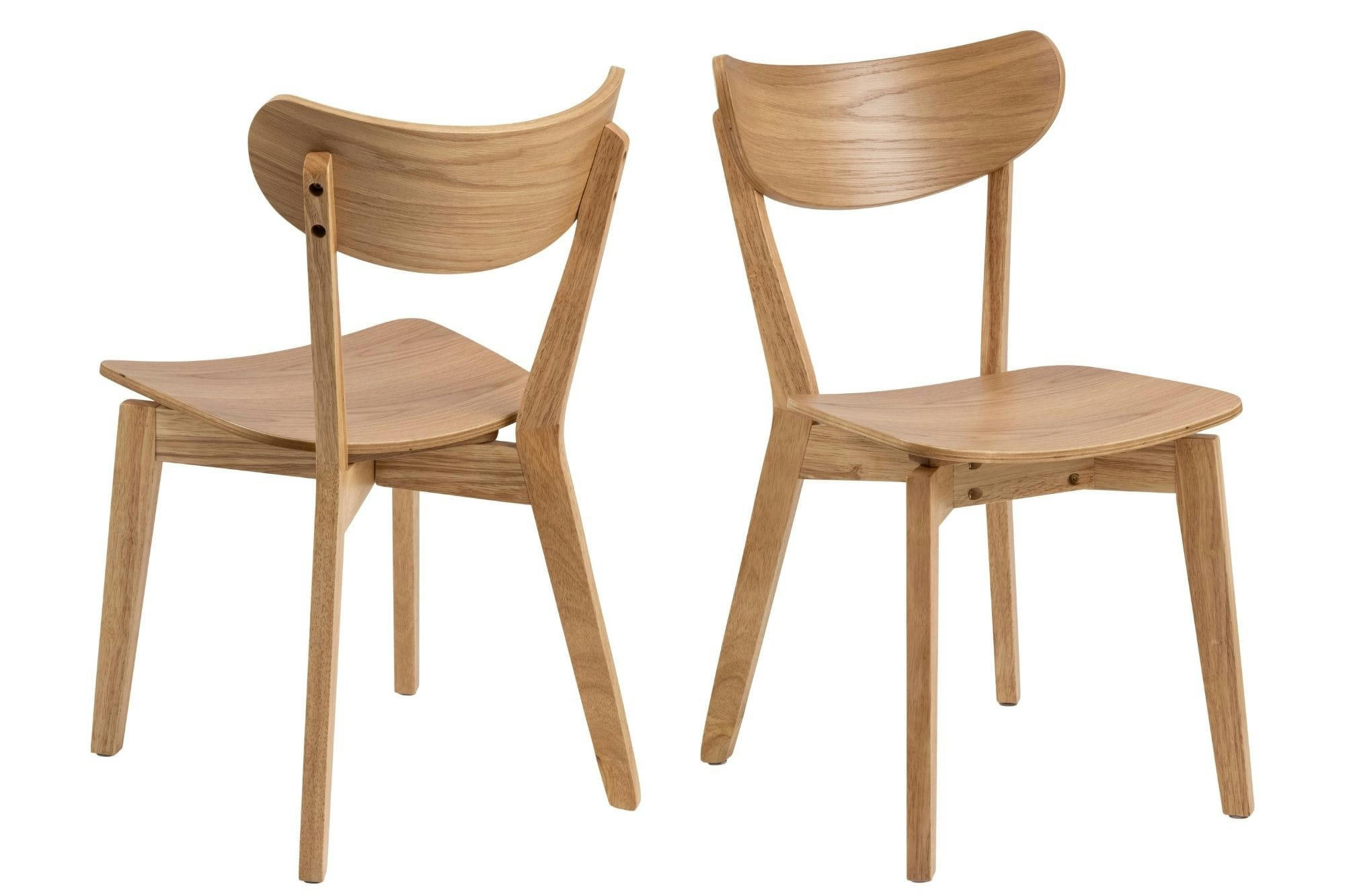 LETA - Lot de 2 chaise scandinave en bois