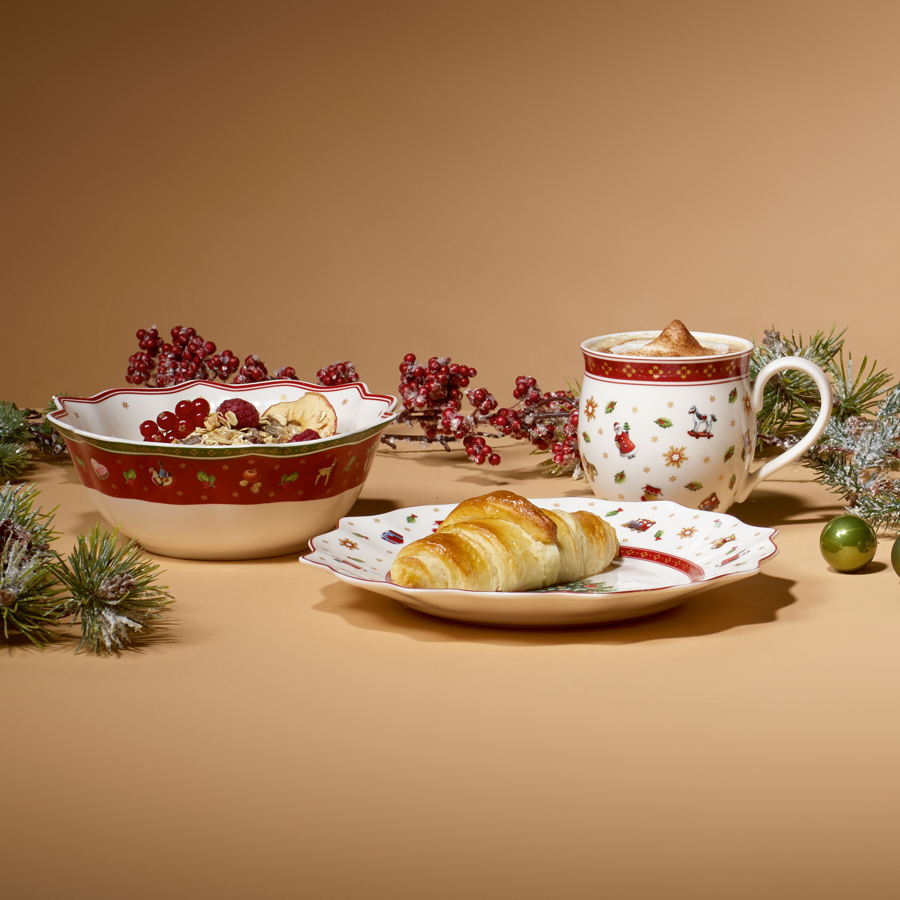 Toy's Delight Dinnerware set - Red, Premium Porcelain