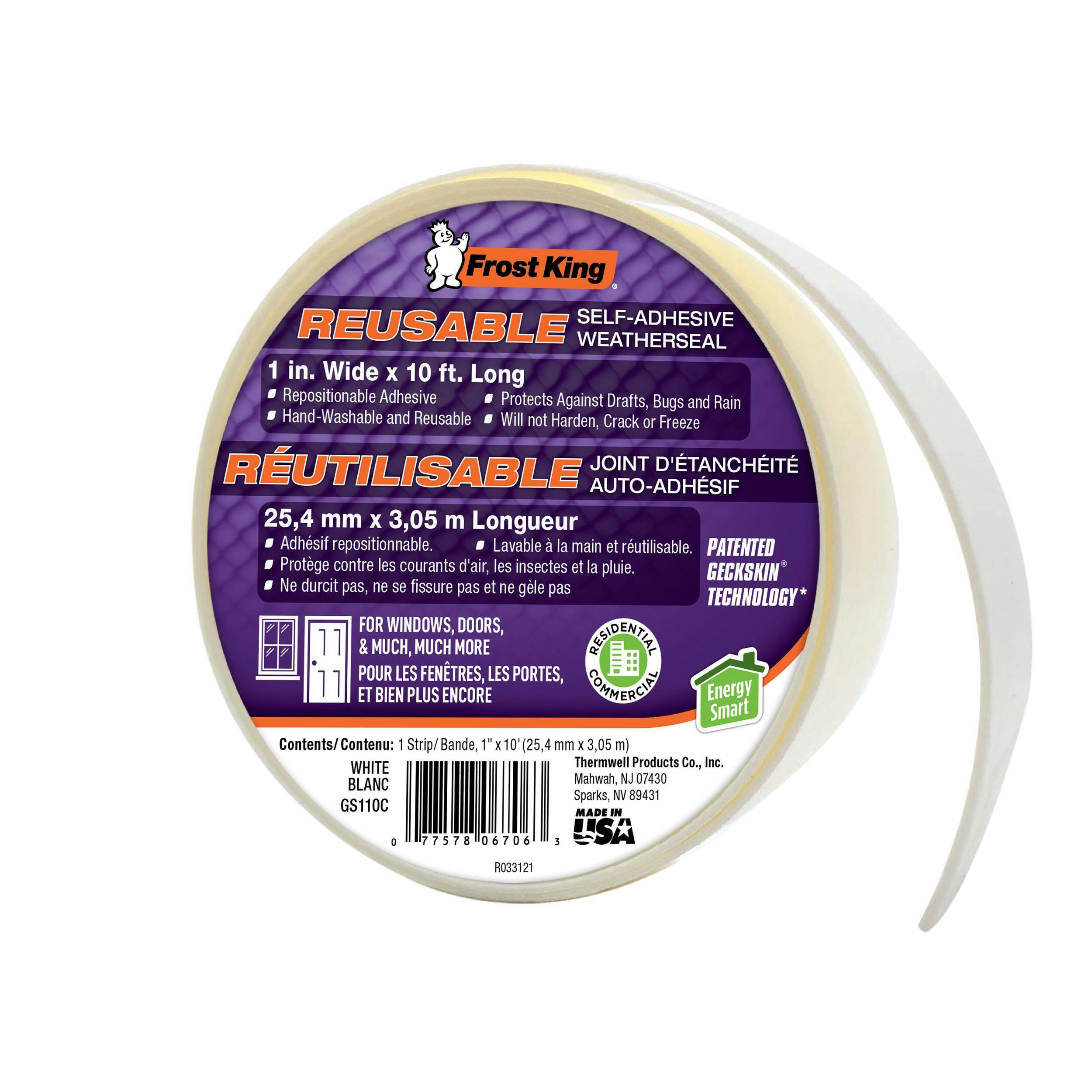 Frost King Removable, Reusable Weather Seal Tape, 1-in x 10-ft