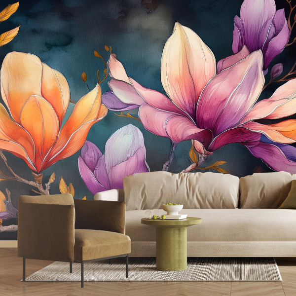 Feeby Fototapeta Malowany płatek magnolii