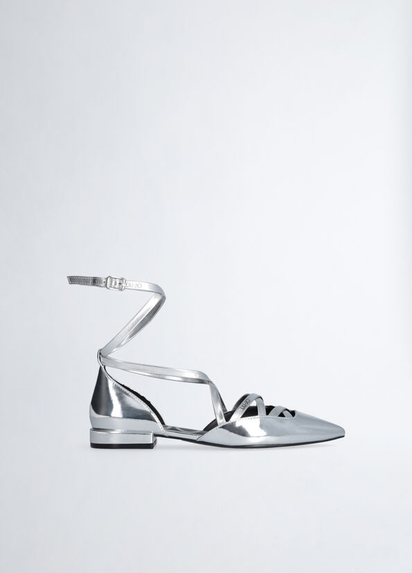 Ballerine a specchio con cinturino