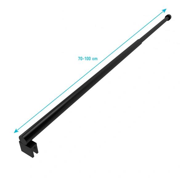 Wandhalter-Stange, Aluminium, mattschwarz