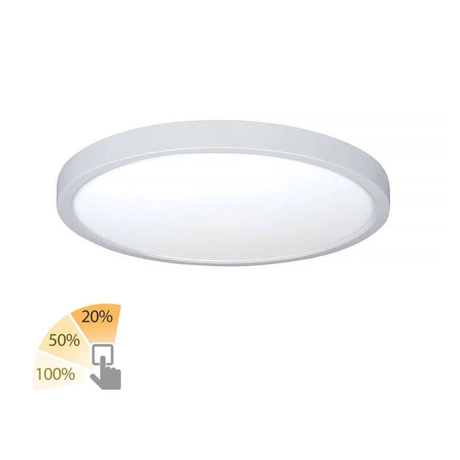 Highlight plafondlamp Piatto - 1 lichts - 30.5 x 2.5  cm - wit