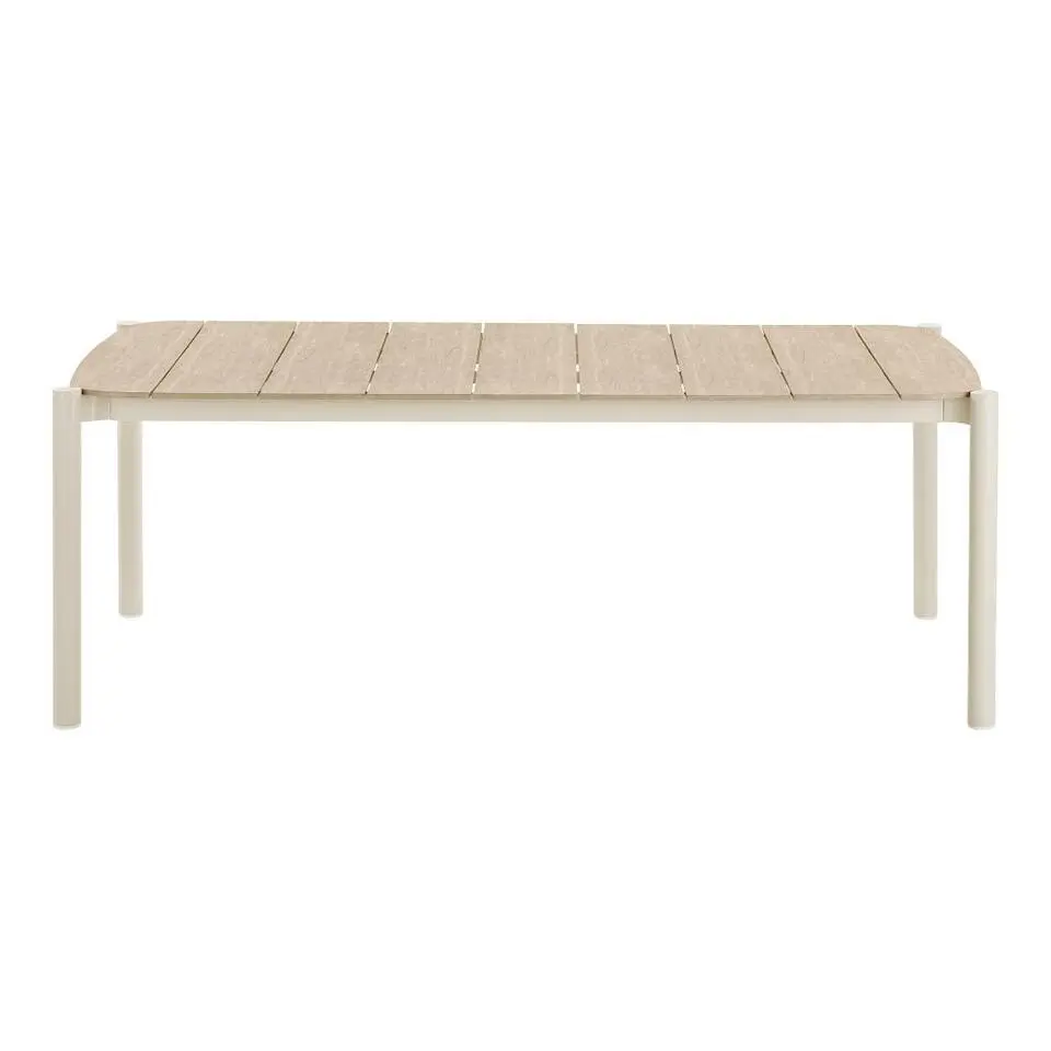 Hioshop Bella tuintafel 100x200cm zand- natuur