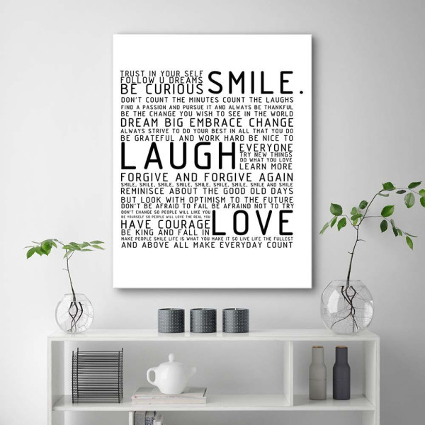 Feeby Obraz na płótnie Smile laugh love 40x60
