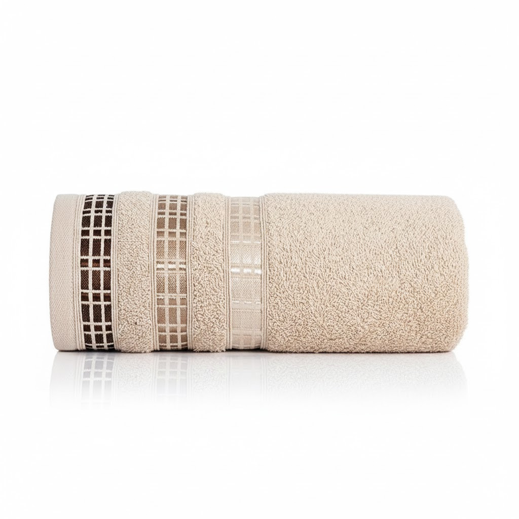 Ręcznik bawełniany frotte 70x140 cm Luxury beżowy miękki