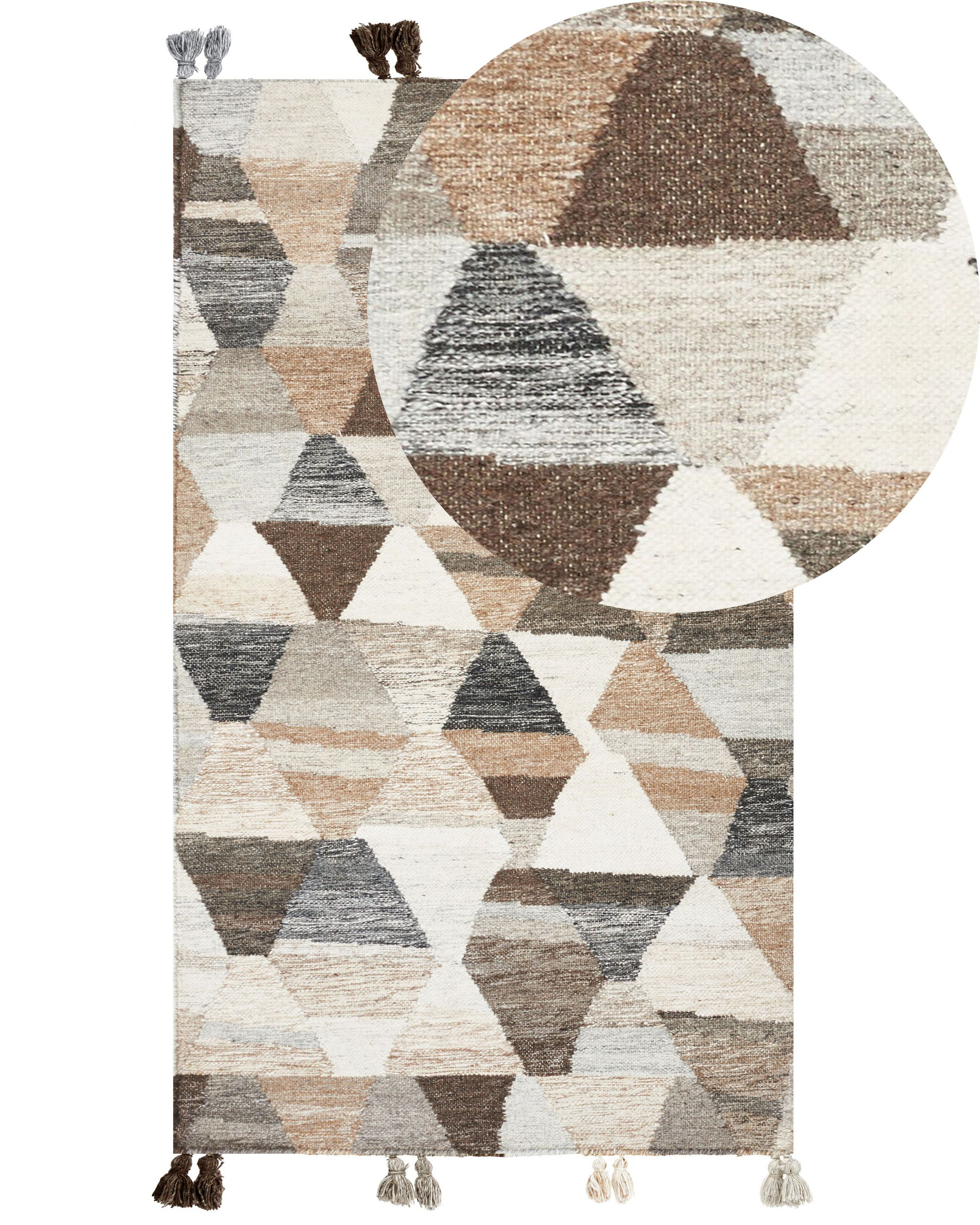 Dywan kilim ręcznie robiony 80 x 150 cm wielokolorowy