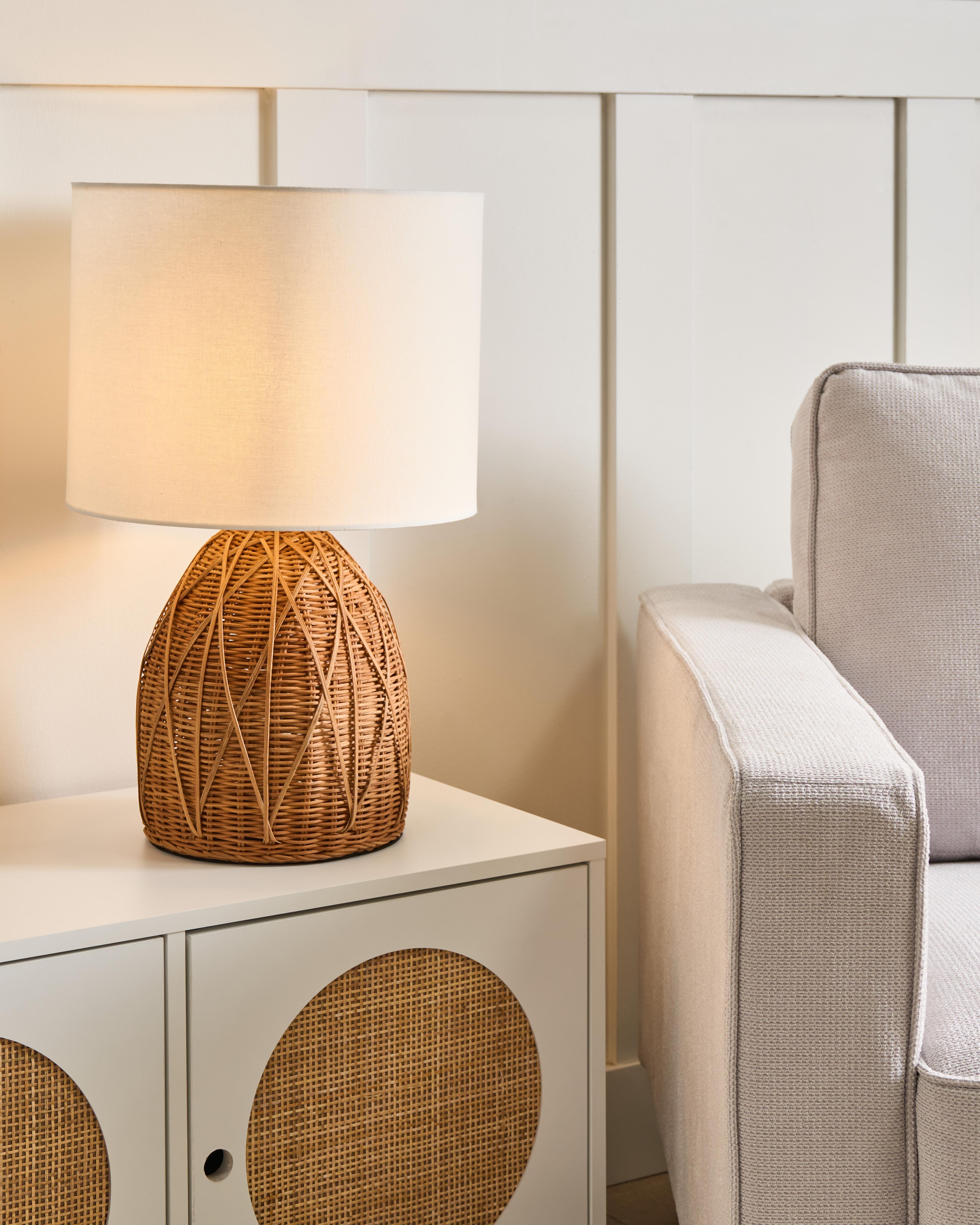 Table Lamp NILWALA Rattan Natural