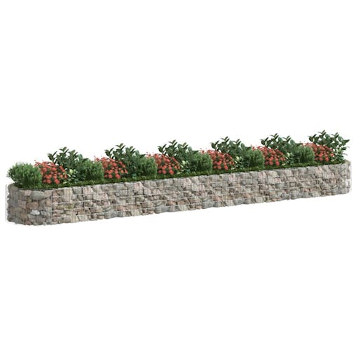 NNEVL Gabion Raised Bed Galvanised Iron 600x100x50 cm