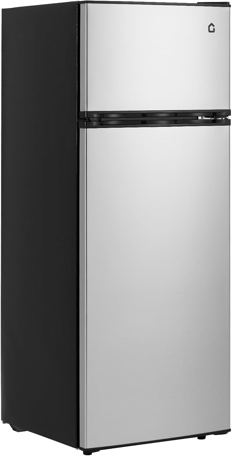 7.5 Cu.Ft Refrigerator with Freezer, 2 Door Fridge, 7 Settings Temperature Adjustable, Large Capacity, Food Storage or Cooling drinks,for Dorm, Office, Bedroom, Kitchen, Bar Use​