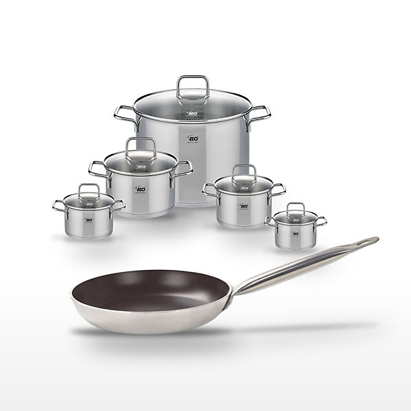Lot Poêle 32 cm Elo Bistro Line &5 Faitouts Elo Citrin