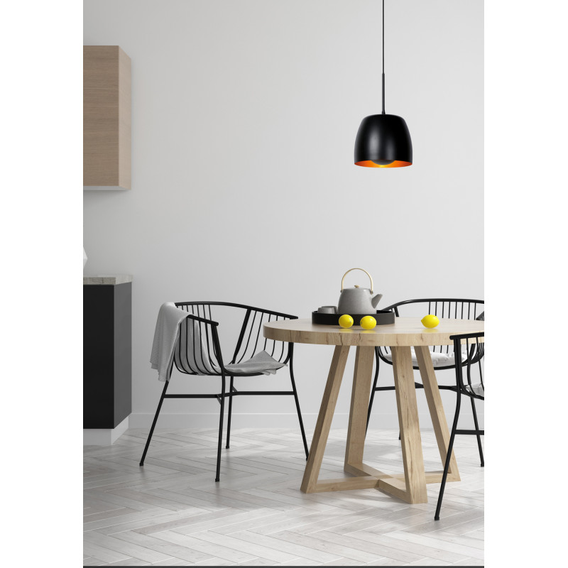 Suspension Nolan noire Ø 24 cm E27 40 W LUCIDE