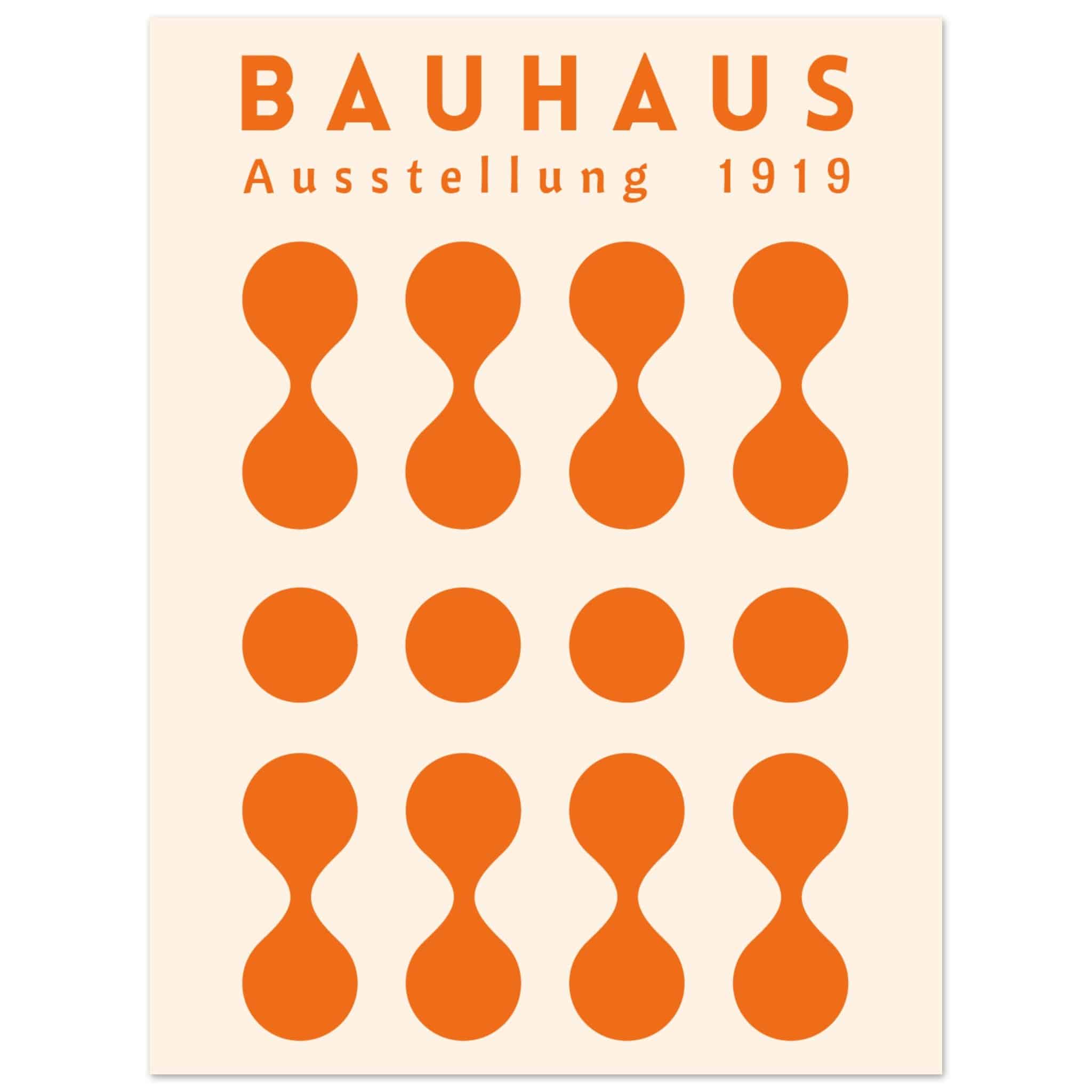 Artfulprints Poster Bauhaus - Ausstellung orange  - 30x40 cm - Oranje