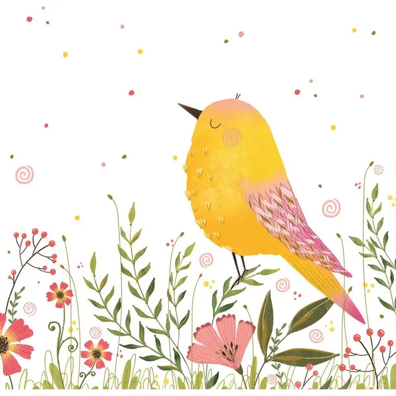 Serviette 6er-Set Bird