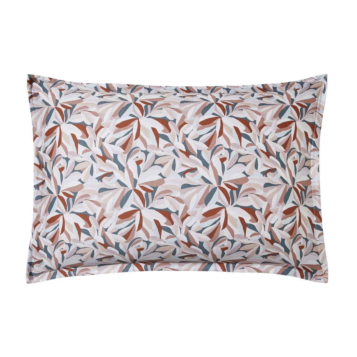 BLISS - Taie d'oreiller imprimée en satin de coton rose 50x75