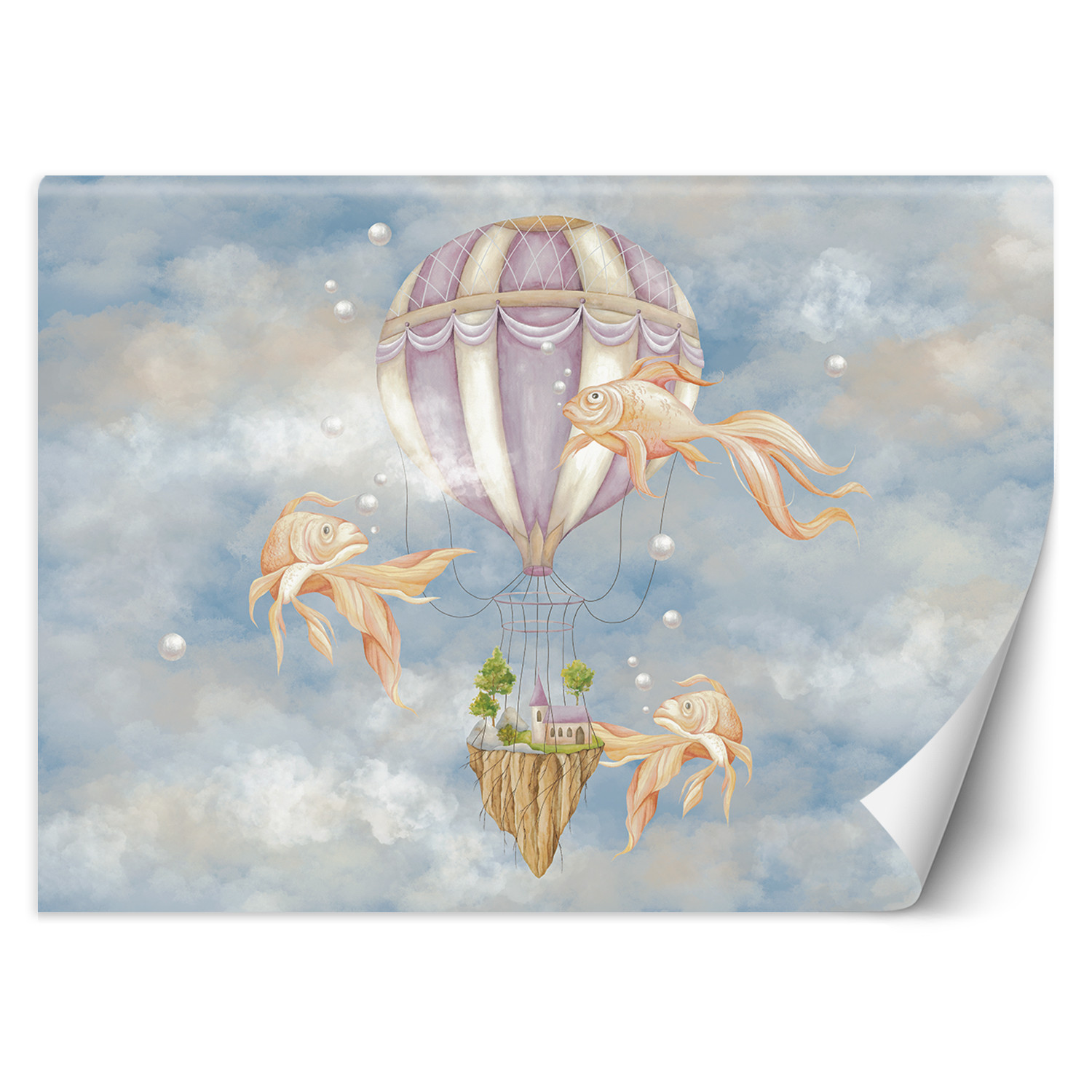 Feeby Fototapeta, dla dzieci Balon dom ryby 150x105