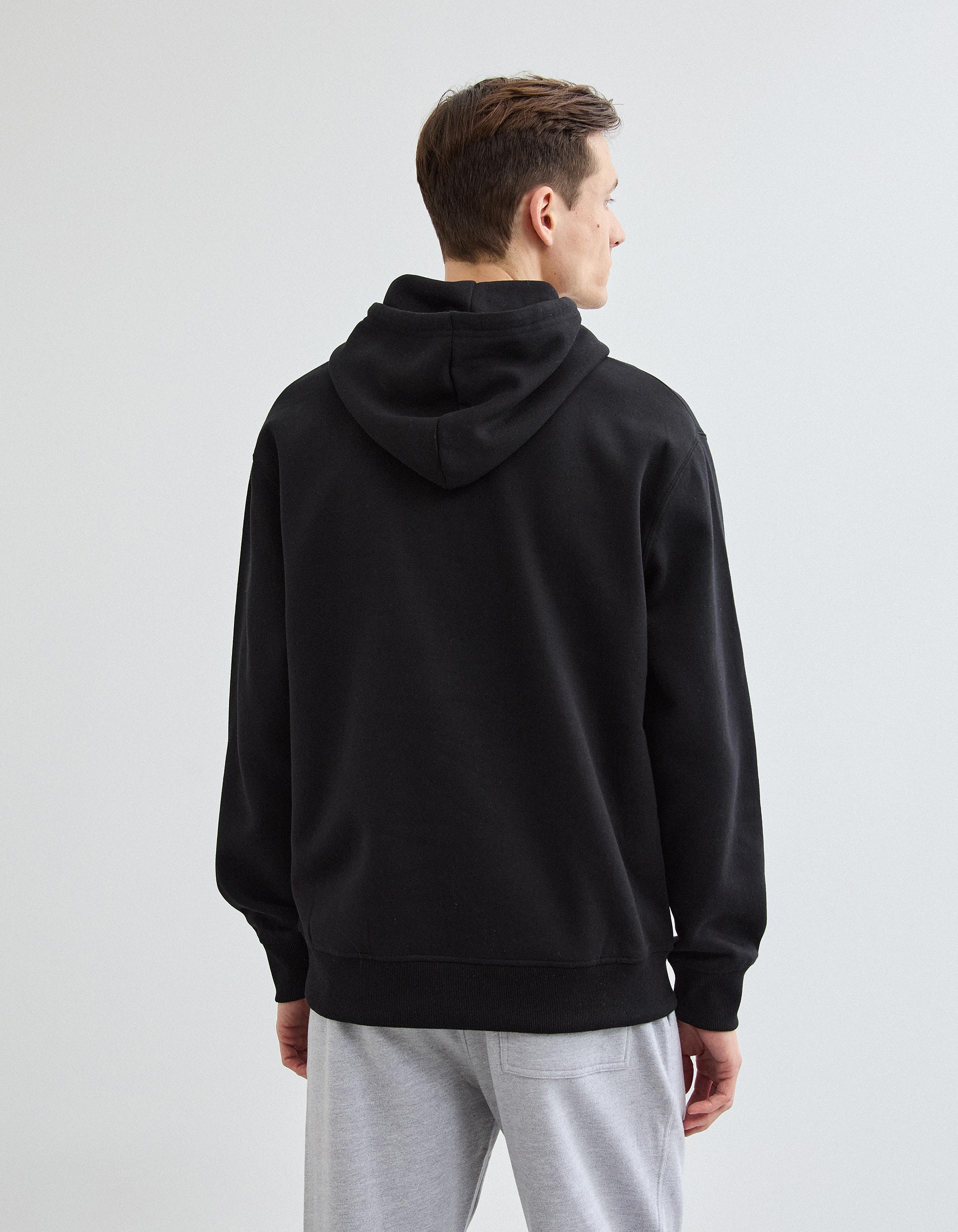 Sweatshirt com Capuz, Homem, Preto