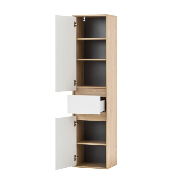 Hochschrank »Mali«, BxH: 40,3 x 165,1 cm, mattweiß eiche