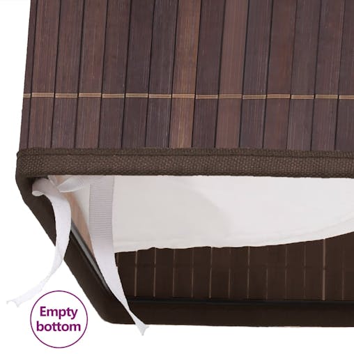 NNEVL Bamboo Laundry Basket Brown 72 L