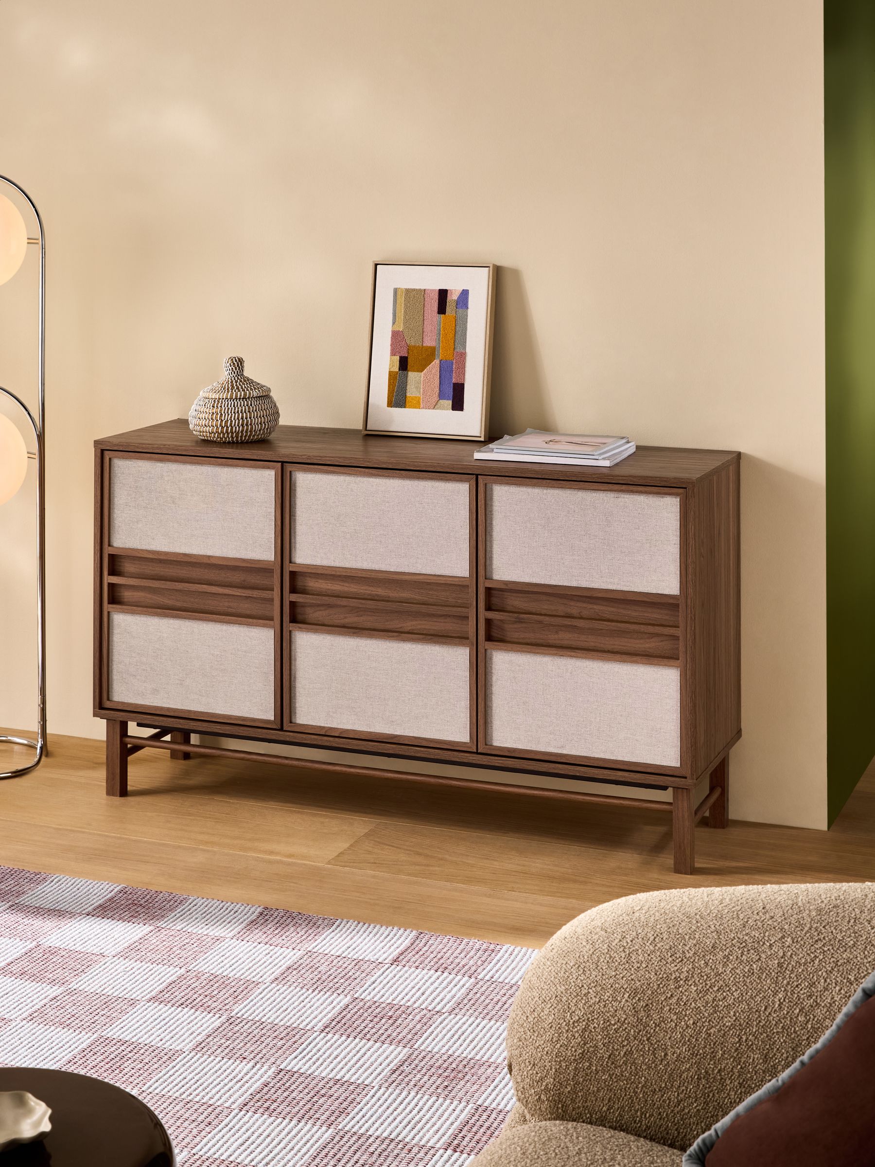Almelo Large Large Sideboard in Dark Wood Effect