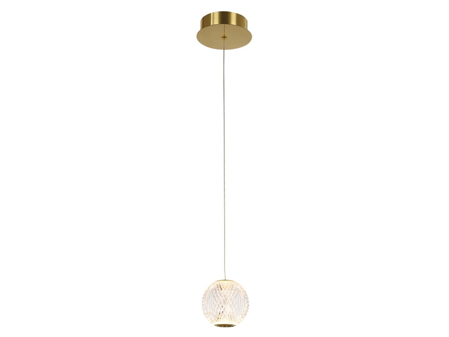 Lampa wisząca Rosario LED stalowa złota