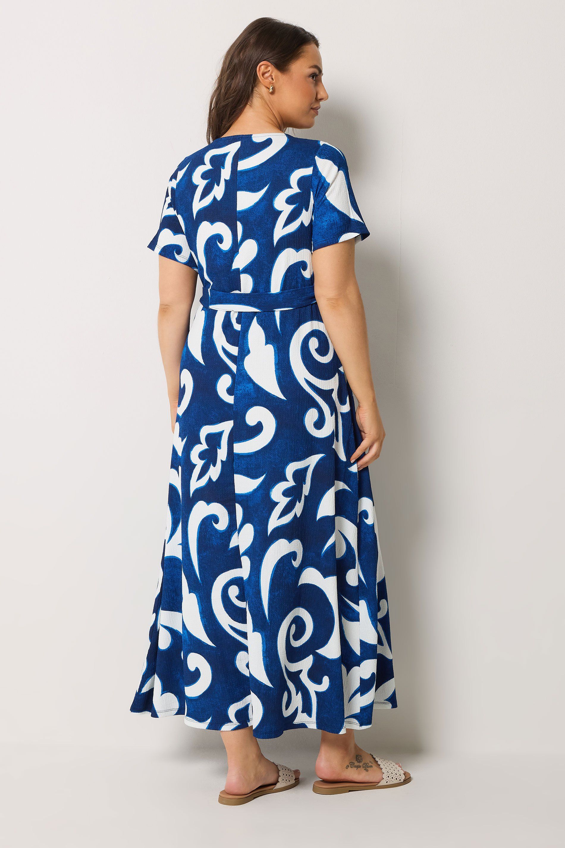 Yours Abstract Wrap Front Dress