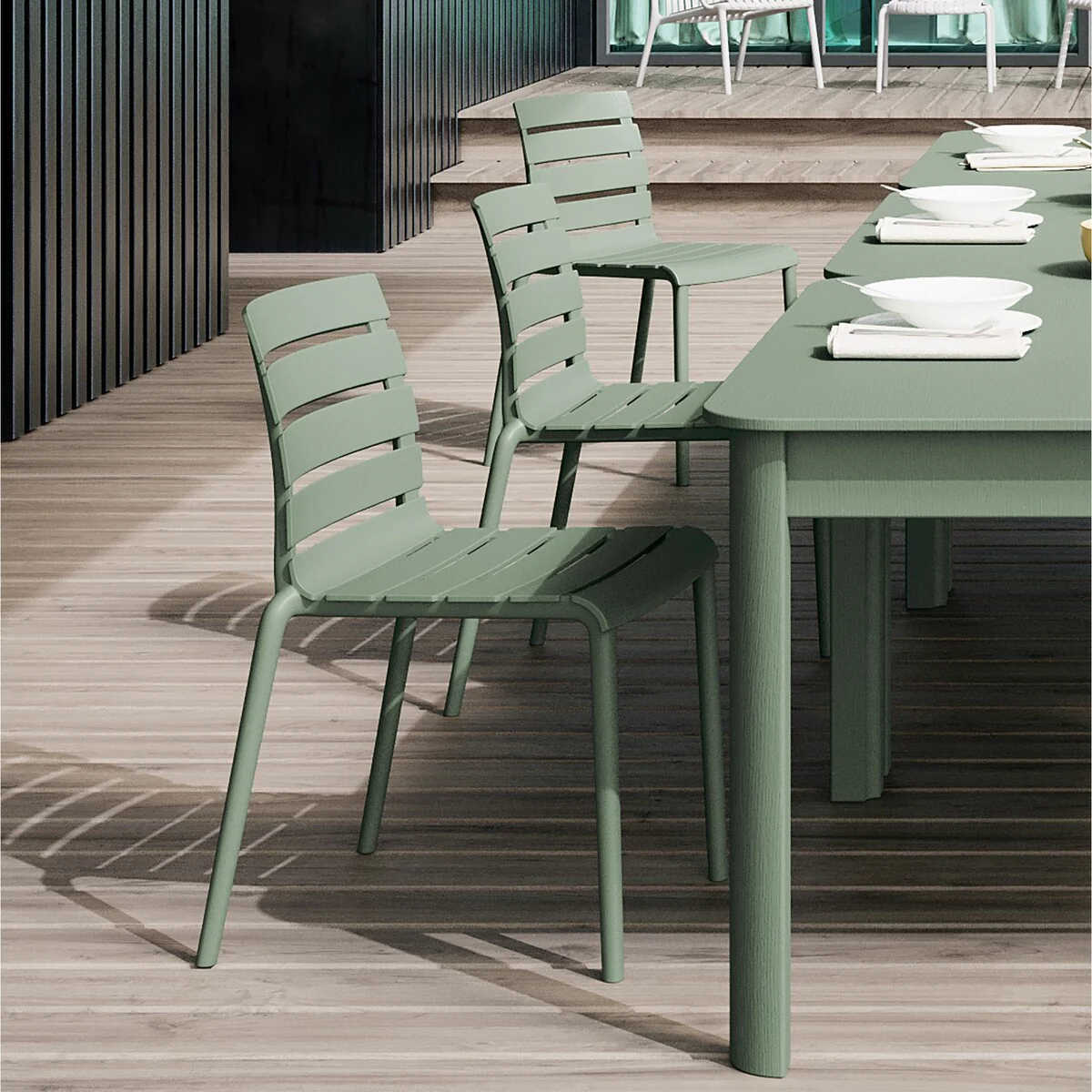 Rylan Stackable Plastic Chair for Indoors or Outdoors - Set of 2