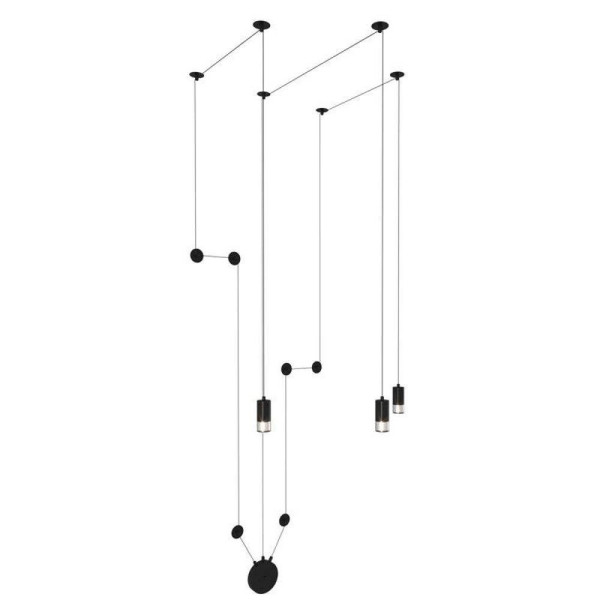 Lampa ścienna LINEA-3 WALL czarna klinkiet długi