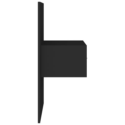 NNEVL Wall-mounted Bedside Cabinets 2 pcs Black