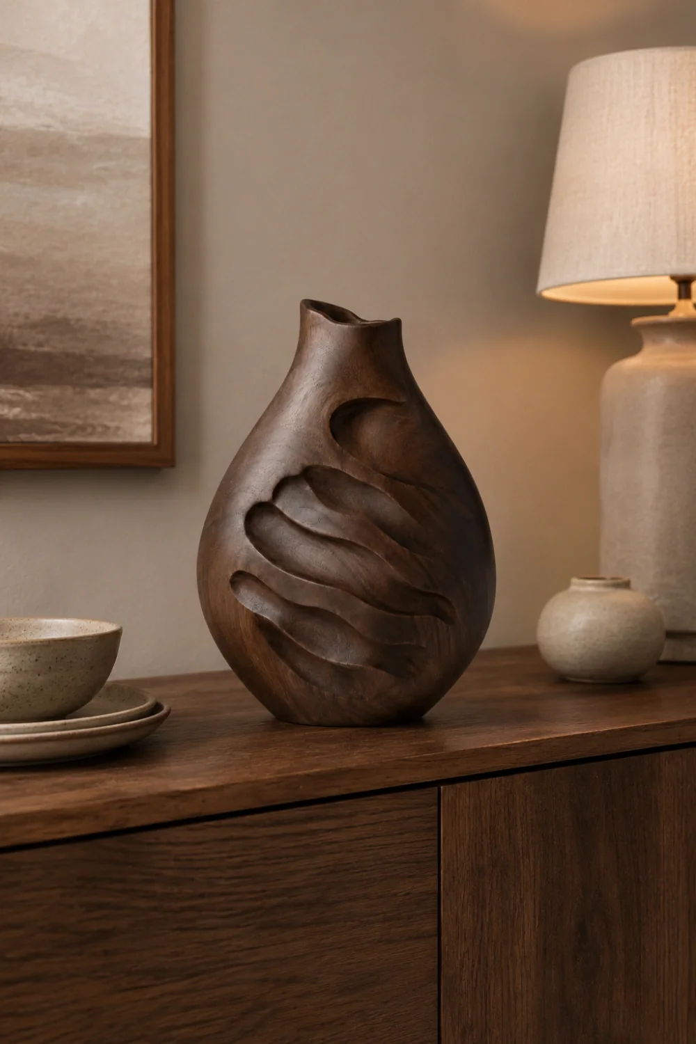 Vase Wood Sculpture #WG093