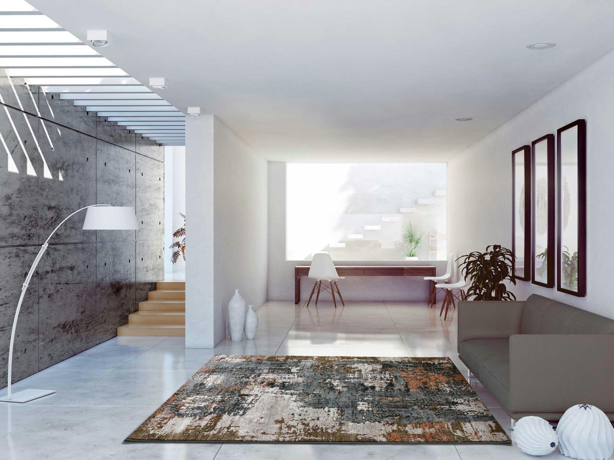 FUSION - Tapis à motifs abstraits multicolores, 133X190 cm