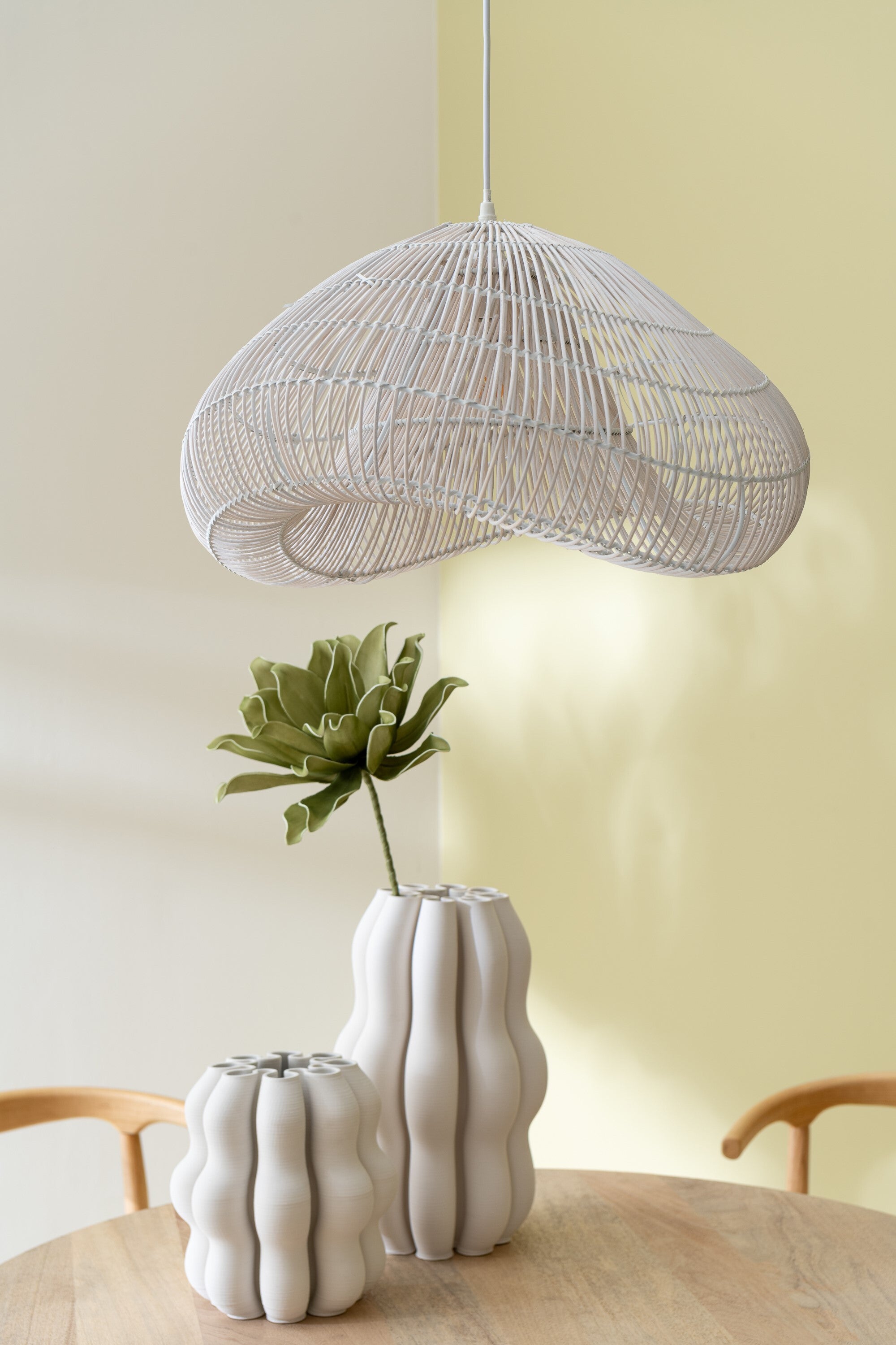 J-Line vaas Naos - keramiek - beige - large - 40 cm hoog