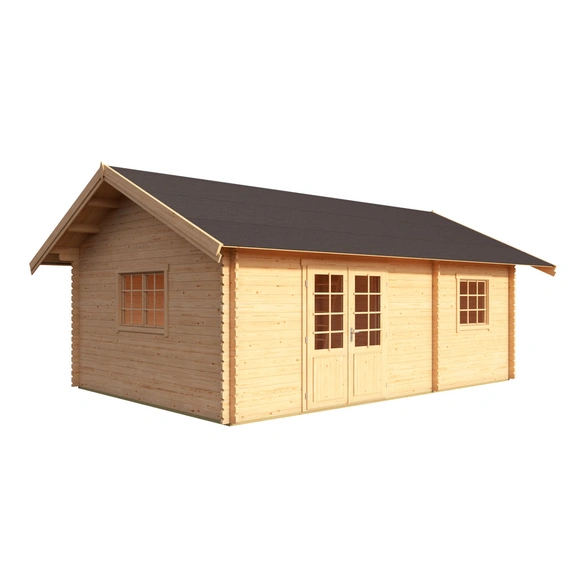 Blockbohlenhaus »Caroline«, BxHxT: 675 x 330, 6 x 489, 9 cm (Außenmaß inkl. Dachüberstand)