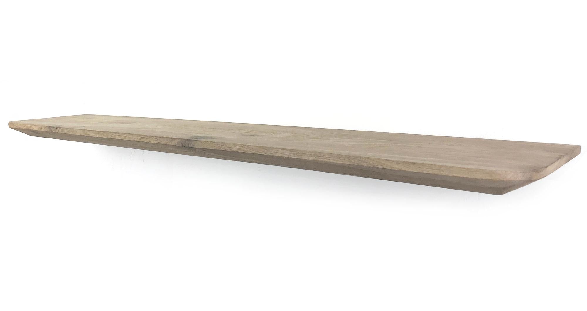 WoodBrothers Eikenhouten zwevende wandplank verjongd 120x20x4cm