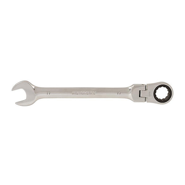 Clé Mixte à Cliquet Inclinable 17 mm - Outil Pratique et Efficace pour Mécaniciens - Silverline