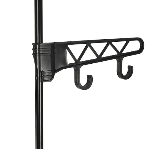 NNEVL Clothes Rack Steel and Non-woven Fabric 55x28.5x175 cm Black
